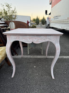 Louis XV Style Carved Cabriole Leg Side Table, Painted, c. 1940–1980