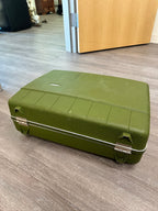 Sears Forecast Avocado Hardside Suitcase with Keys, c. 1968–1975