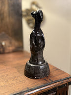Brutalist Cast Metal Standing Figure on Integral Plinth, c. 1960–1980