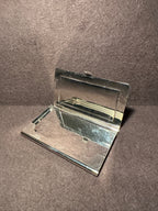 Vintage Engine Turned Silver Tone Calling Card Case, c. 1950–1980