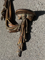 Carved Drapery and Tassel Wall Brackets, Gilt, Pair, c. 1950–1985