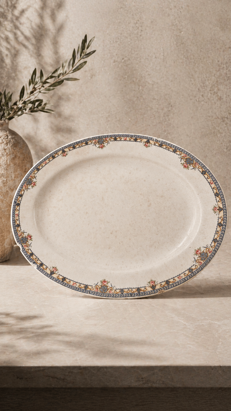 Antique Smith-Phillips Princess Semi-Porcelain Serving Platter, c. 1926 | Reno, NV Antiques