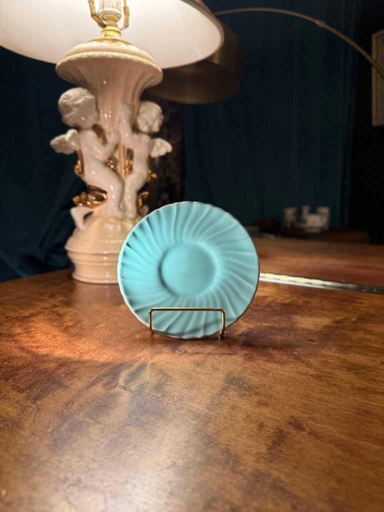 Franciscan Ware Saucer c.1955–1965 | Mid-Century Aqua California Pottery