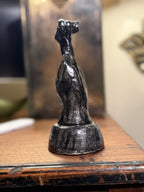 Brutalist Cast Metal Standing Figure on Integral Plinth, c. 1960–1980