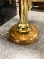 Vintage Brass Adjustable Column Floor Lamp, Domed Base, c. 1960–1985
