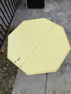 Antique Octagonal Drop Leaf Gateleg Table, Yellow Paint, c. 1900–1935