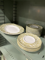J & G Meakin Renaissance Green Transferware Part Service, c. 1950–1970