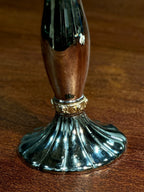 Vintage Silver Plate Fluted Bud Vase, Weighted Foot, c. 1940–1970