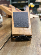 Vintage Leather Bound Quartersawn Oak Boot Jack, c. 1925–1965