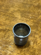 Antique Hand-Punched Thimble, Lappet Border, Size 9, c. 1830–1890