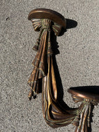 Carved Drapery and Tassel Wall Brackets, Gilt, Pair, c. 1950–1985
