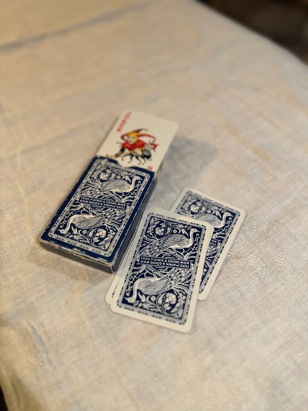 Vintage Ferd. Piatnik & Söhne Peacock Playing Cards, Made in Austria, c. 1970s