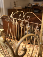 Gilt Iron Magazine Stand, Palmette Frieze, Brass Feet, c. 1950–1975
