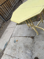 Antique Octagonal Drop Leaf Gateleg Table, Yellow Paint, c. 1900–1935