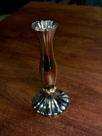 Vintage Silver Plate Fluted Bud Vase, Weighted Foot, c. 1940–1970