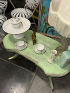 Painted Duncan Phyfe Kidney Coffee Table, Brass Paw Feet, c. 1935–1955
