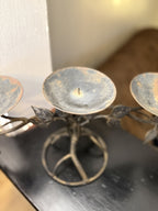 Wrought Iron Branch and Leaf Five Light Candelabra, c. 1930–1970