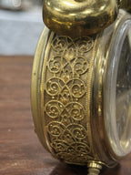 Trenkle Brass Twin Bell Wind Up Alarm Clock, West Germany, c. 1960–1980
