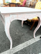 Louis XV Style Carved Cabriole Leg Side Table, Painted, c. 1940–1980