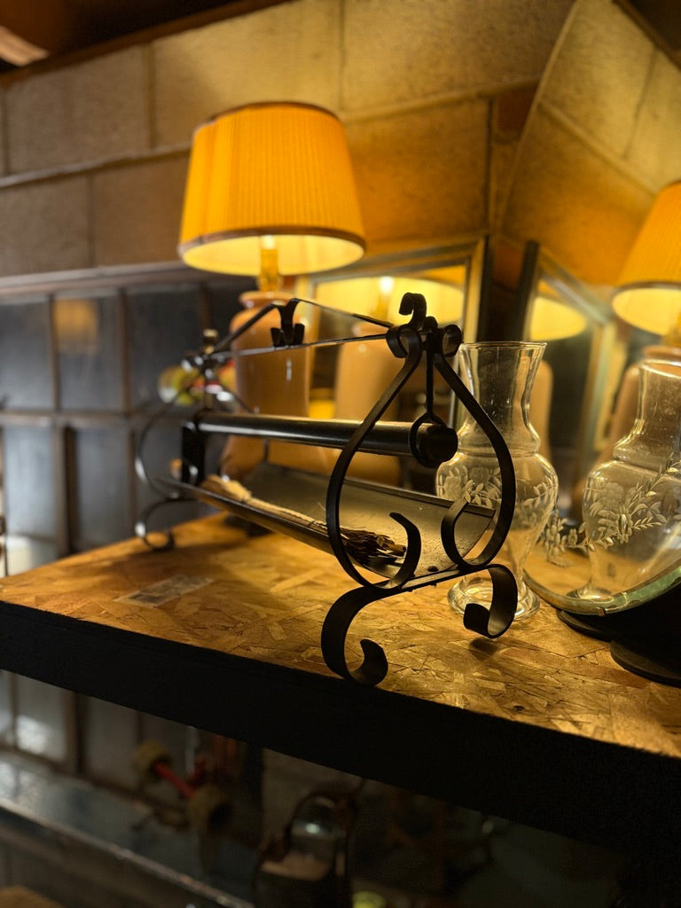 Antique Forged Iron Newspaper Roller – Early 1900s Fire Twister Tool