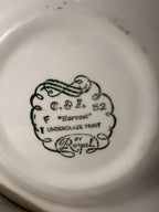 Royal China “Harvest” Blue Underglaze Transferware Plate, c. 1952