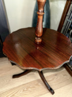 Vintage Two-Tier Mahogany Dumbwaiter Table, American, c. 1925–1950