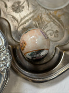 Vintage Hand Painted Famille Rose Porcelain Egg on Stand, c. 1970–2000
