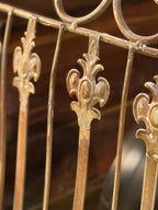 Gilt Iron Magazine Stand, Palmette Frieze, Brass Feet, c. 1950–1975