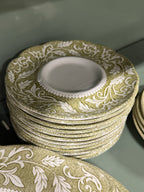 J & G Meakin Renaissance Green Transferware Part Service, c. 1950–1970