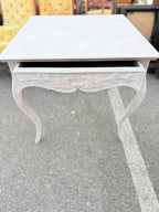 Louis XV Style Carved Cabriole Leg Side Table, Painted, c. 1940–1980