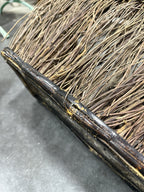 Antique Brushwood Gathering Basket with Branch Handle, c. 1890–1930