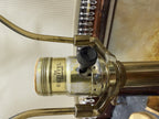Vintage Stiffel Brass and Ivory Enamel Table Lamp, Tall, c. 1955–1975