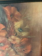 Poppies in a Stone Jar, Signed Jenkins, Canvas Print, c. 1960–1980