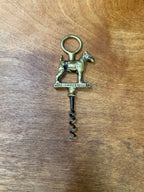 Antique English Brass Wire-Haired Terrier Corkscrew, Regd. 1922