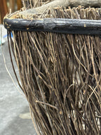 Antique Brushwood Gathering Basket with Branch Handle, c. 1890–1930
