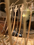 Gilt Iron Magazine Stand, Palmette Frieze, Brass Feet, c. 1950–1975