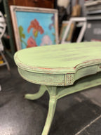 Painted Duncan Phyfe Kidney Coffee Table, Brass Paw Feet, c. 1935–1955