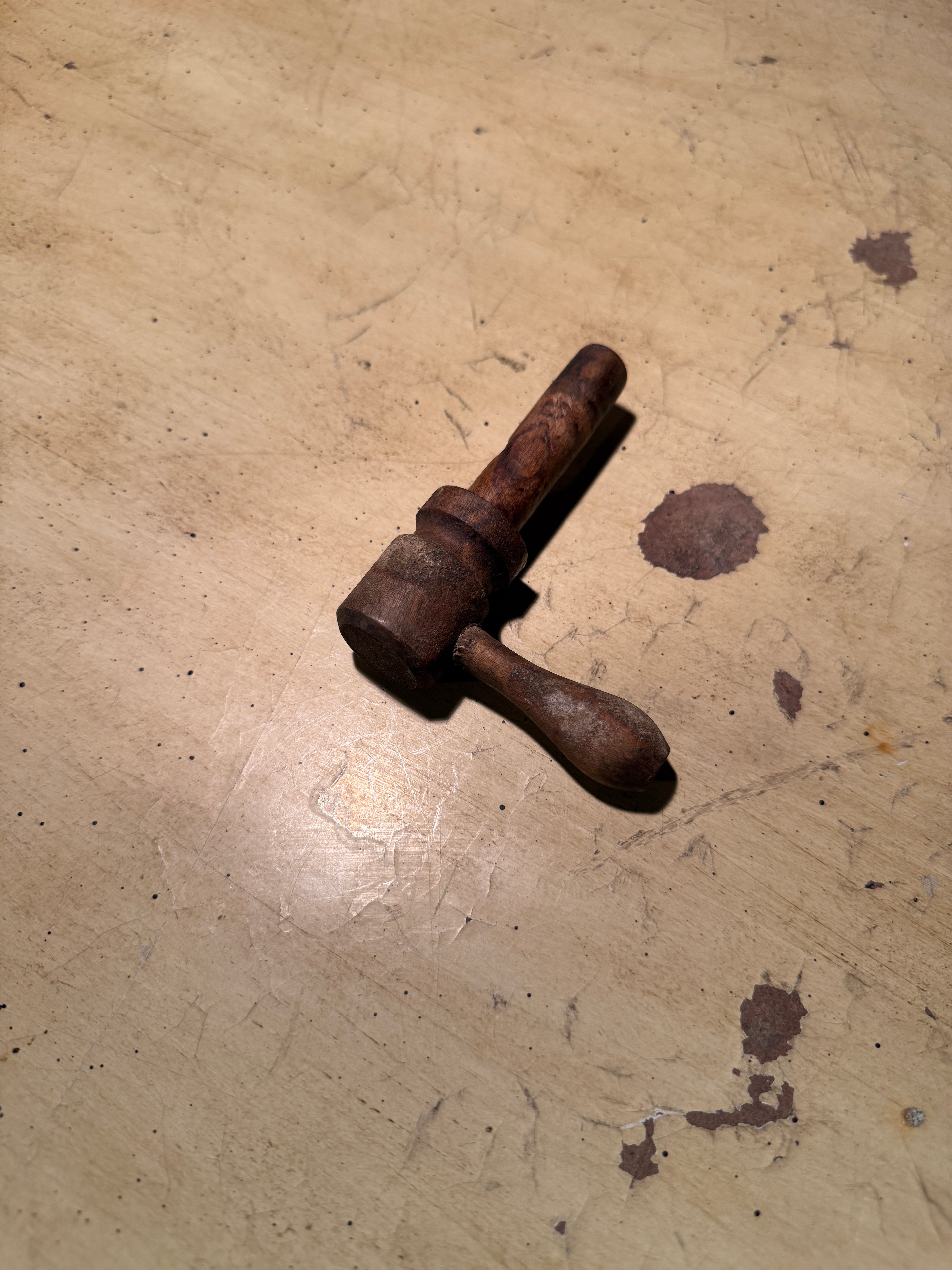 Antique Wooden Barrel Tap Key Farmhouse Tool