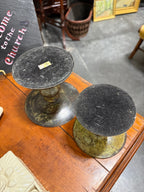 Vintage Solid Brass Pricket Candle Holders, Pair, India, c. 1970–2000
