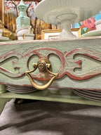Painted Duncan Phyfe Kidney Coffee Table, Brass Paw Feet, c. 1935–1955