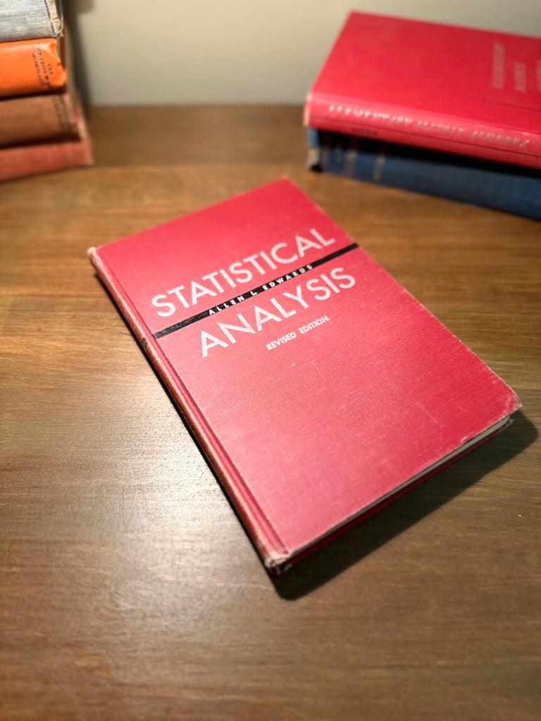 Allen L. Edwards Statistical Analysis 1960 Revised Edition Academic Text