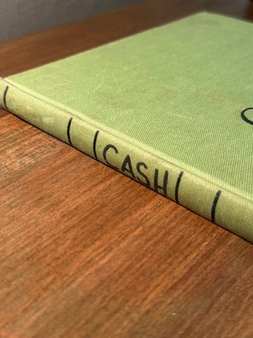 Mid-Century U.S. Government Cash Ledger | Olive Green Cloth Accounting Book, c. 1950s