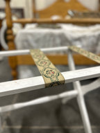 Scheibe Folding Luggage Rack with Floral Tapestry Straps, c. 1960s