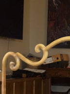 Gilt Iron Magazine Stand, Palmette Frieze, Brass Feet, c. 1950–1975