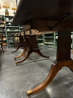 Brandt Warfield Mahogany Triple Pedestal Banquet Table, c. 1937–1950