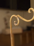 Gilt Iron Magazine Stand, Palmette Frieze, Brass Feet, c. 1950–1975
