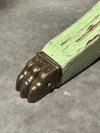 Painted Duncan Phyfe Kidney Coffee Table, Brass Paw Feet, c. 1935–1955