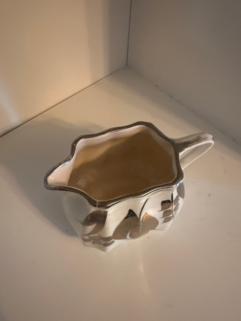 Vintage Staffordshire Sandland Ware Covered Butter Dish, Cream Jug & Bowl Set (c. 1940s-1950s)