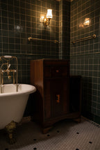 1910 Art Nouveau Dressing Cabinet With Side Mirror