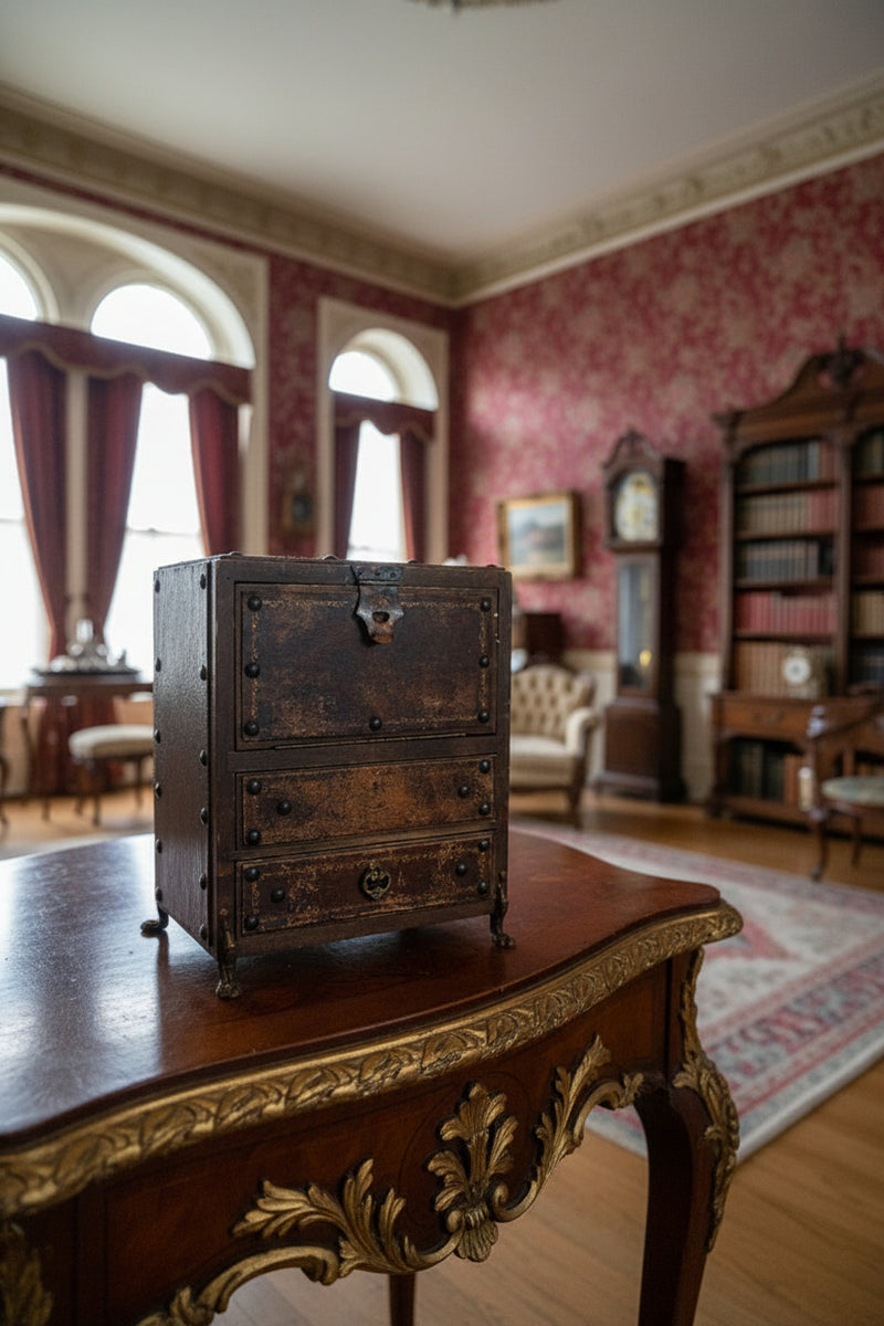 Antique European Leather Jewelry Box | English or French Vintage Decor